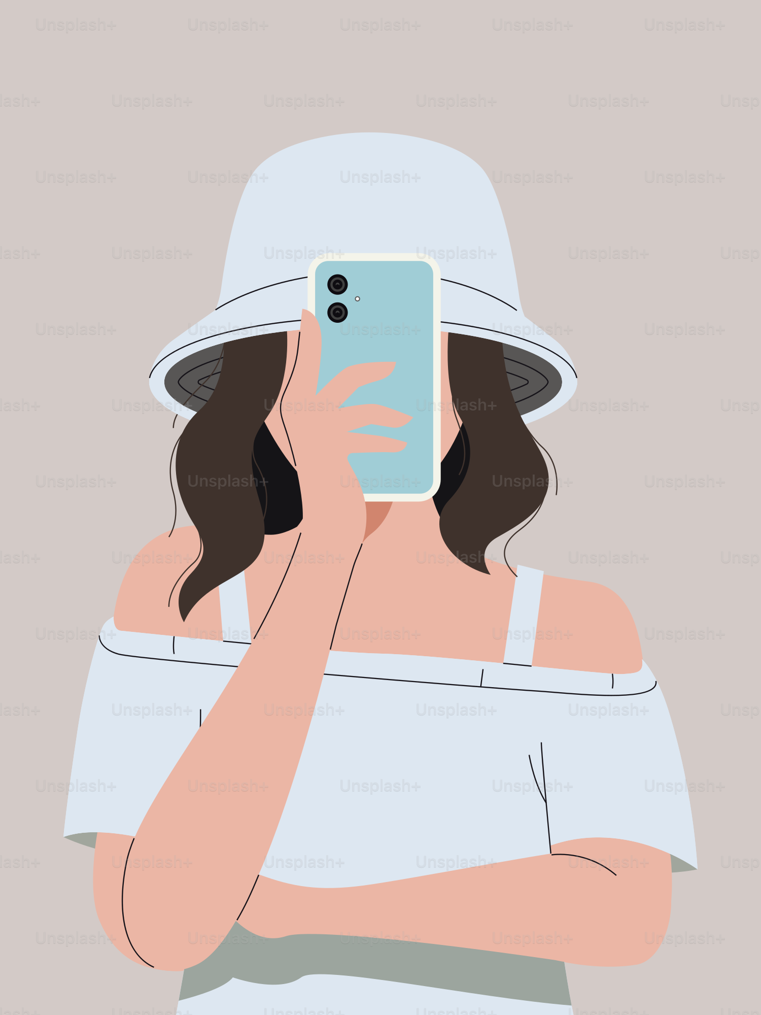 Mujer se hace un selfie con el móvil.