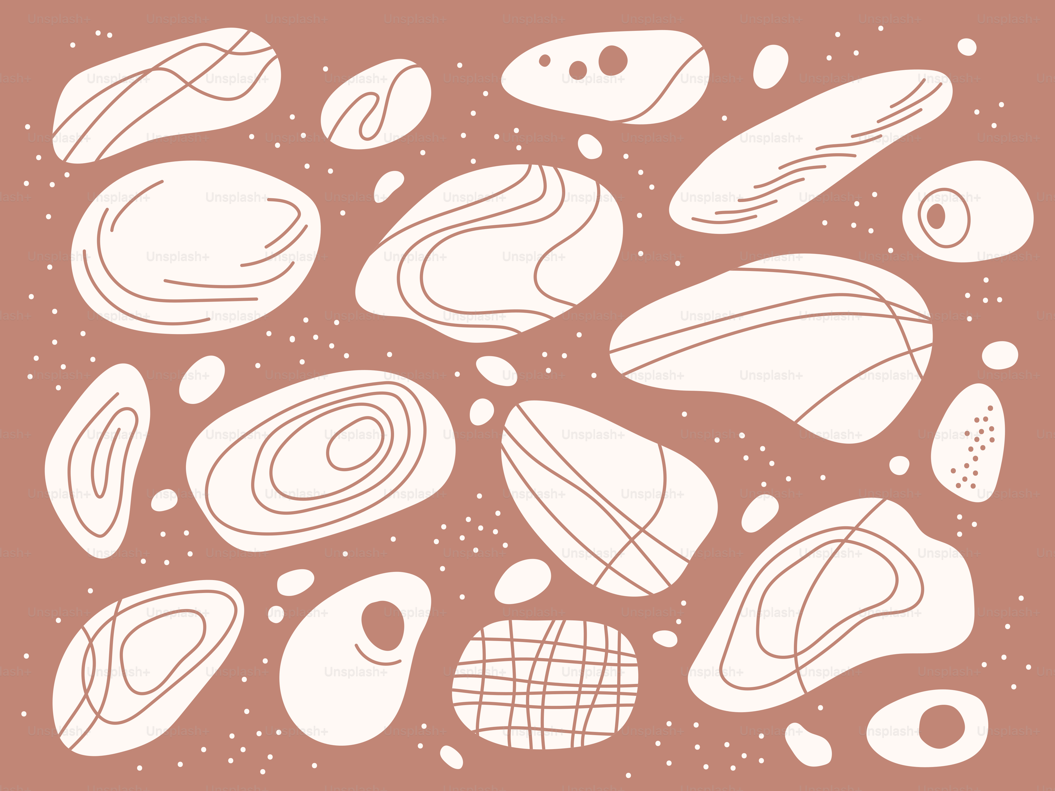 Abstract illustration of organic shapes and textures.