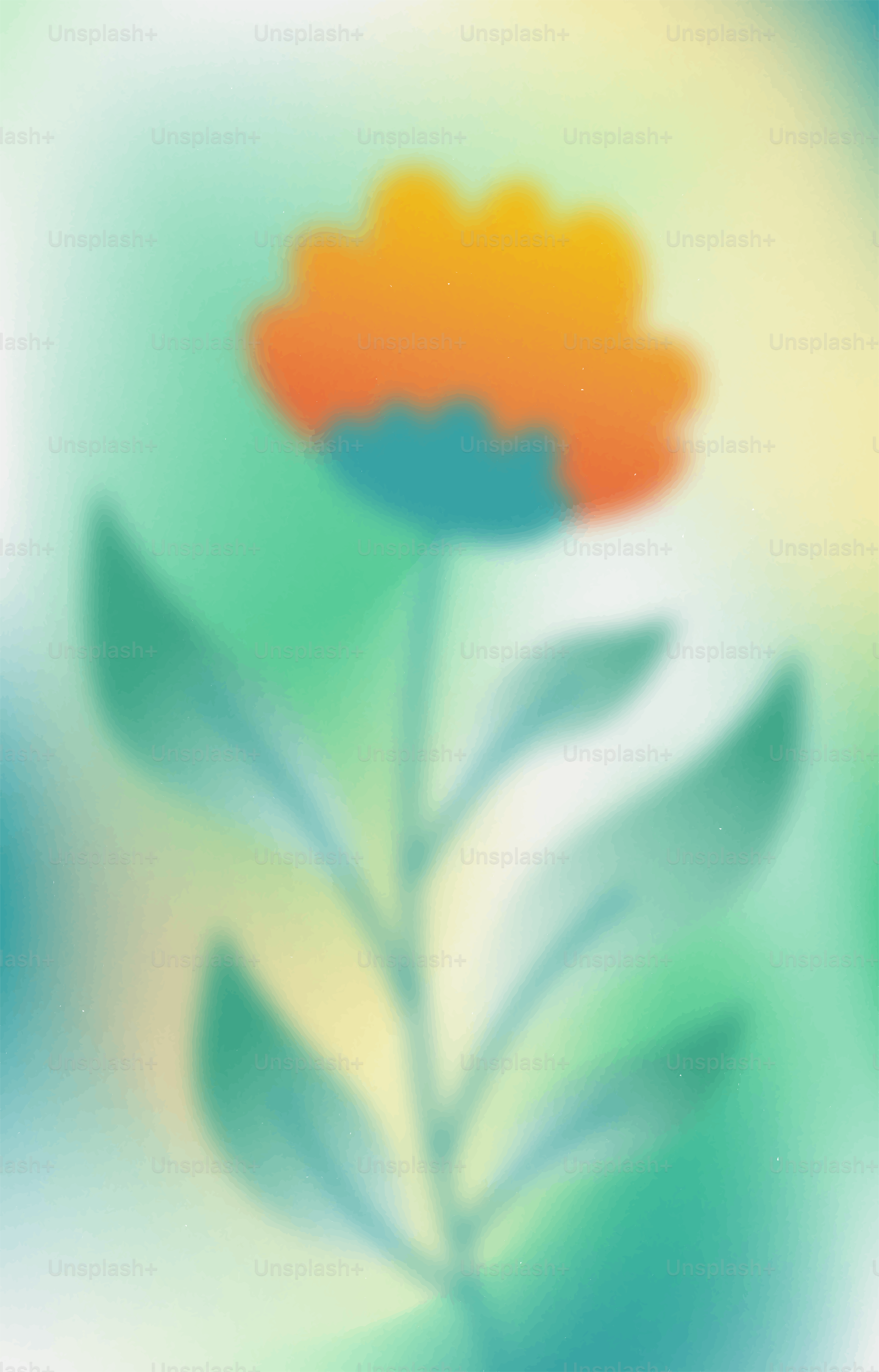 Illustration florale floutée dans des nuances douces et colorées.