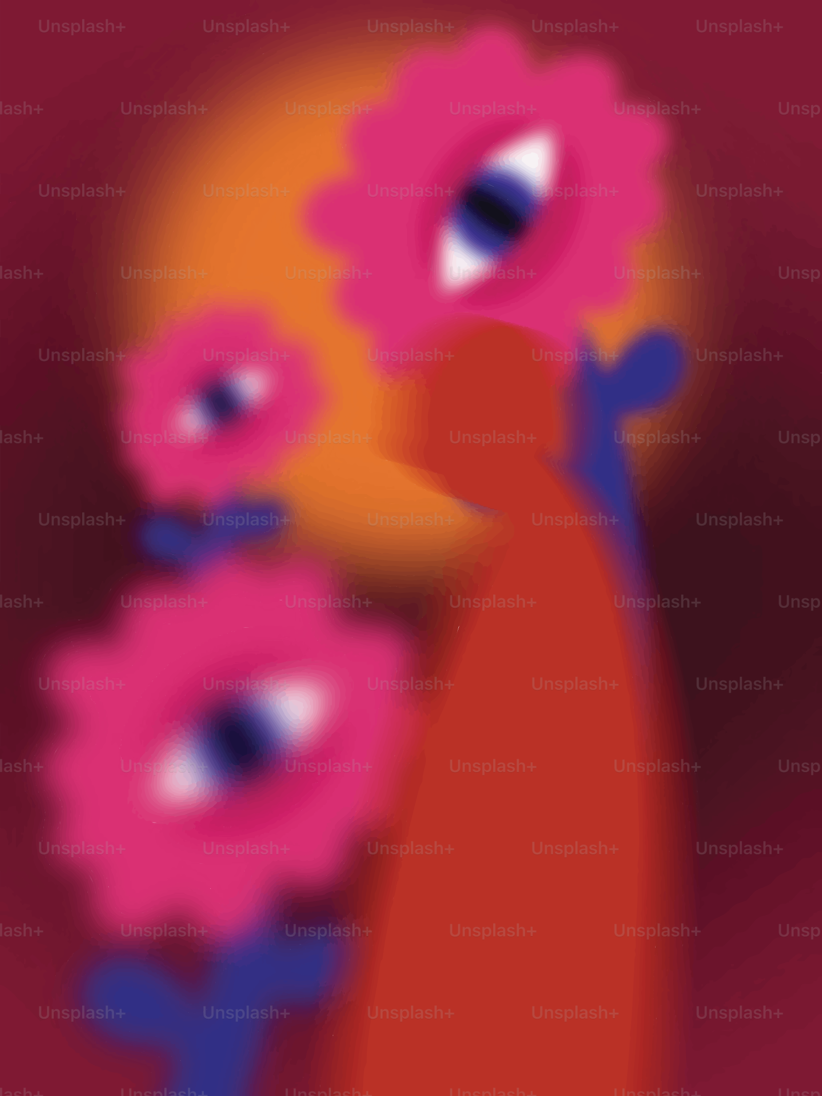 I fiori con gli occhi sbocciano sotto un sole splendente.