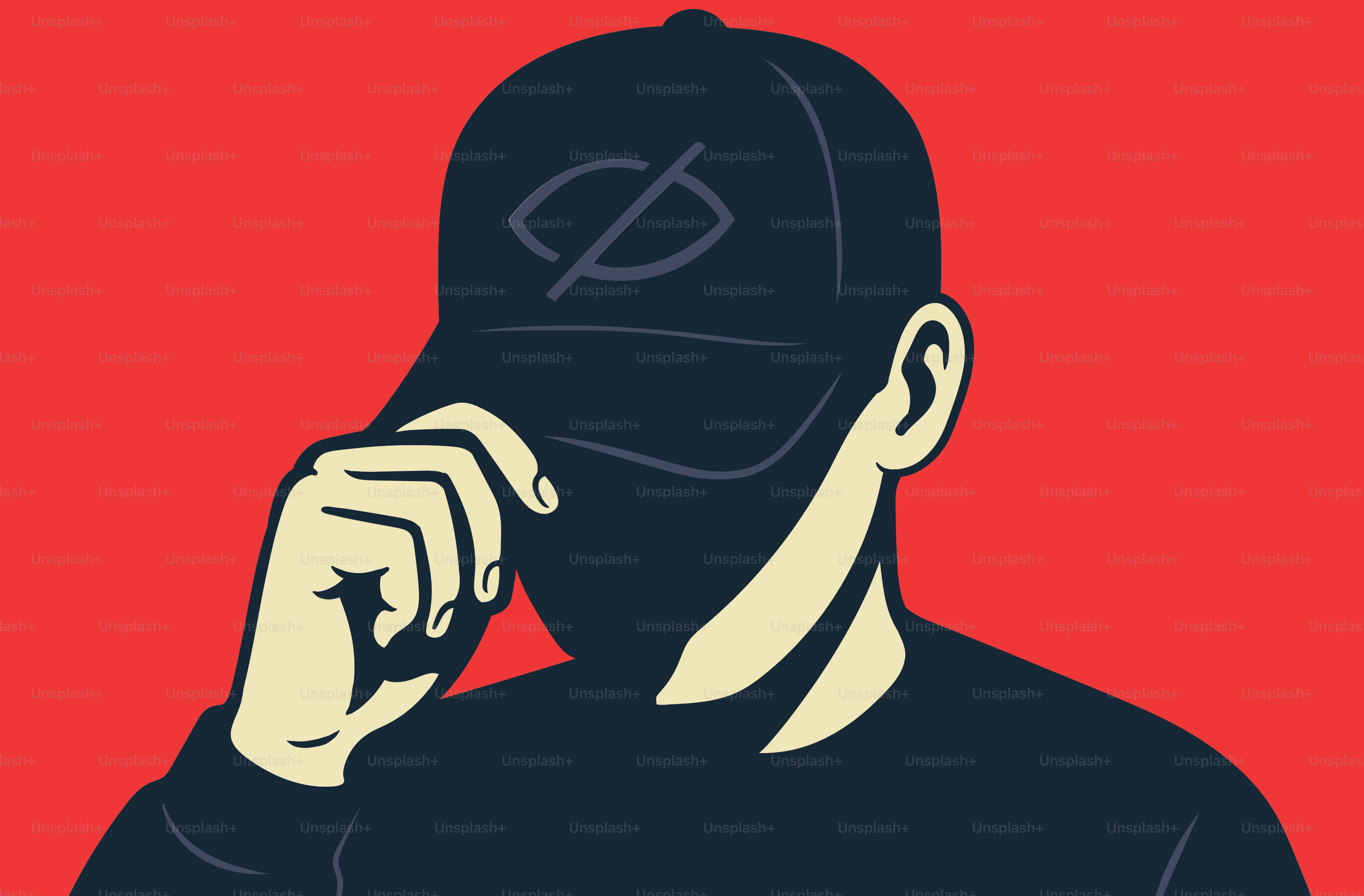 A person with a hat obscures their face.