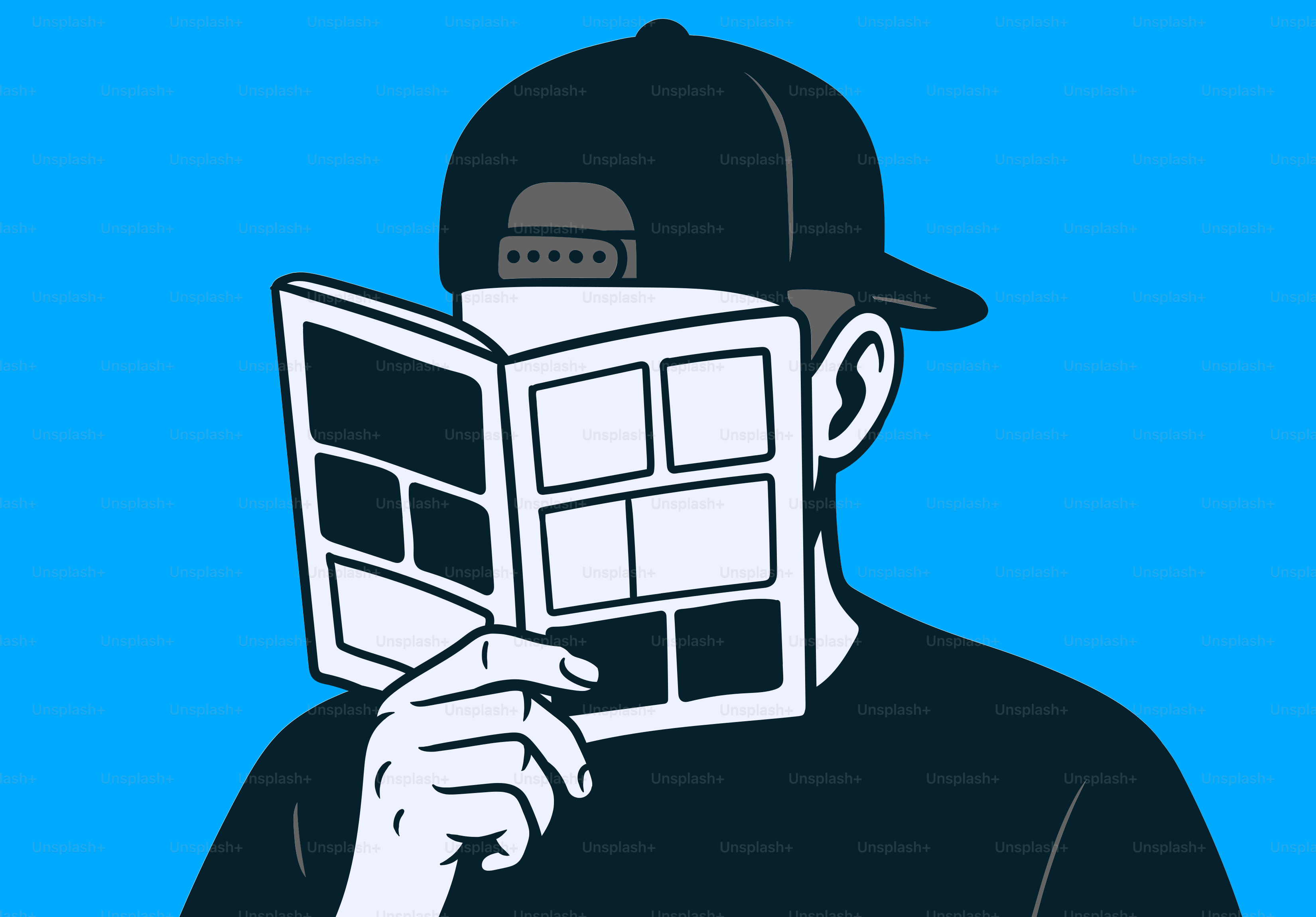 A person is reading a comic book.