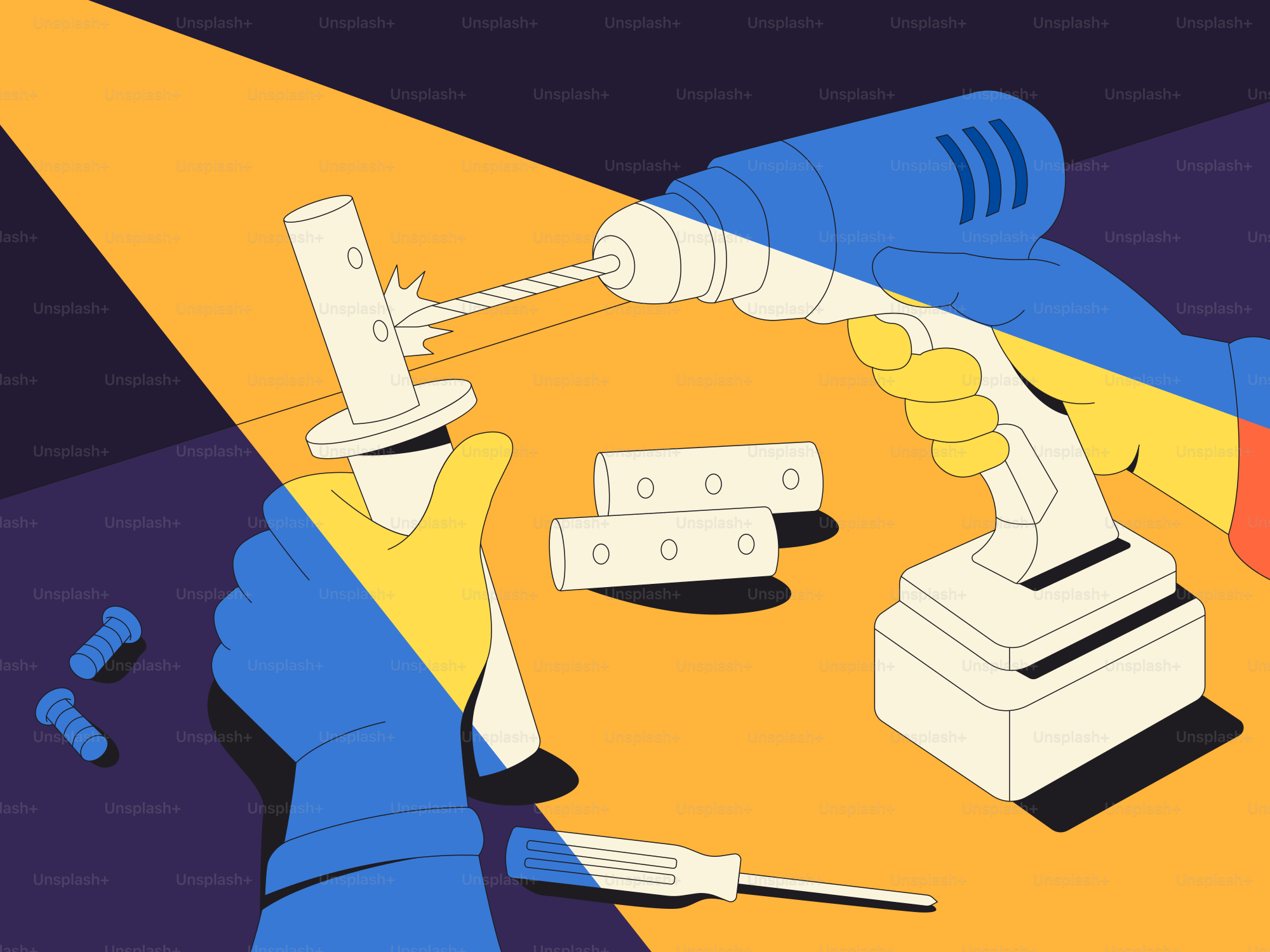 Se está utilizando un taladro para mejorar el hogar.