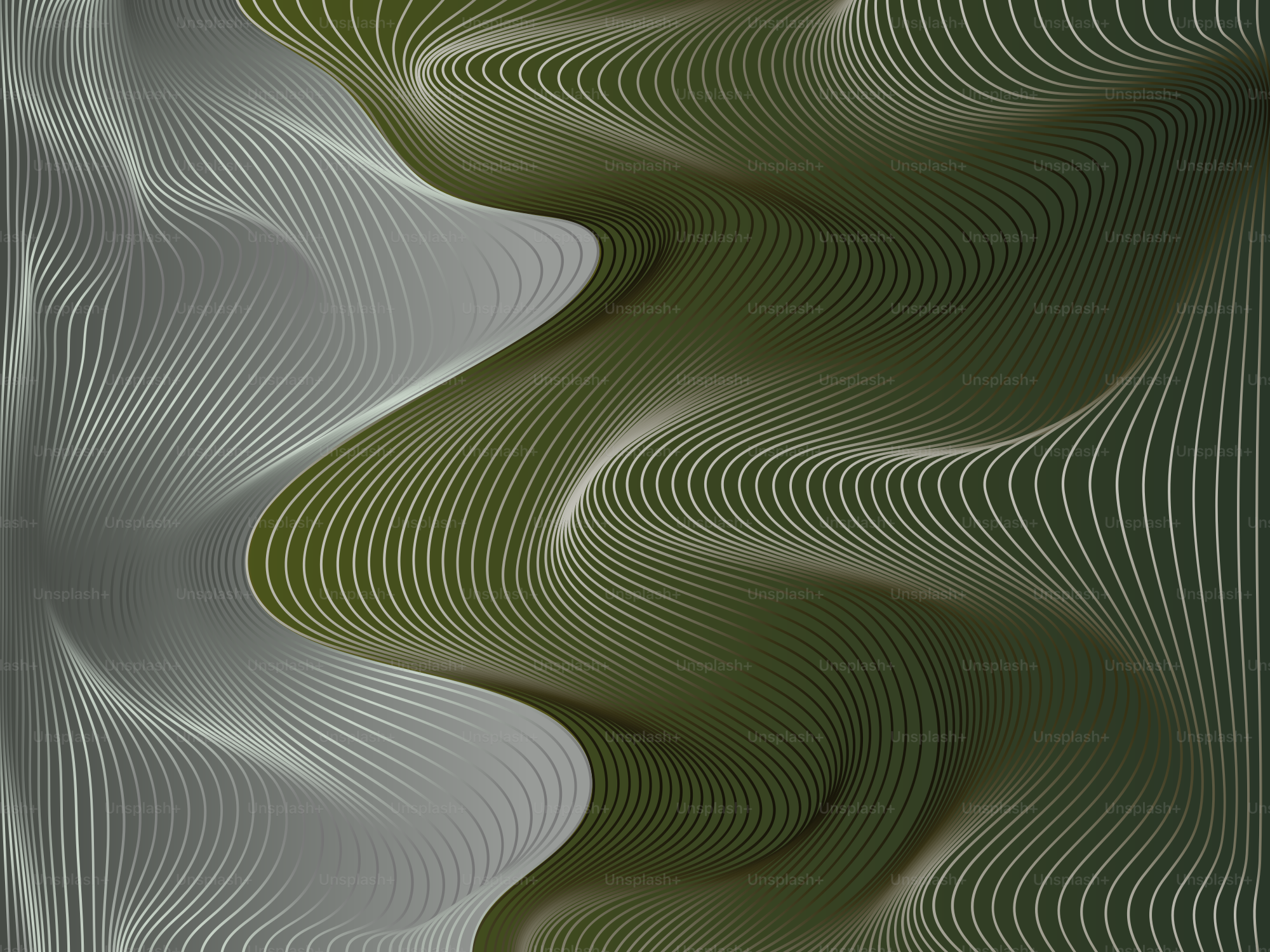 Abstract lines create a wavy, two-toned design.