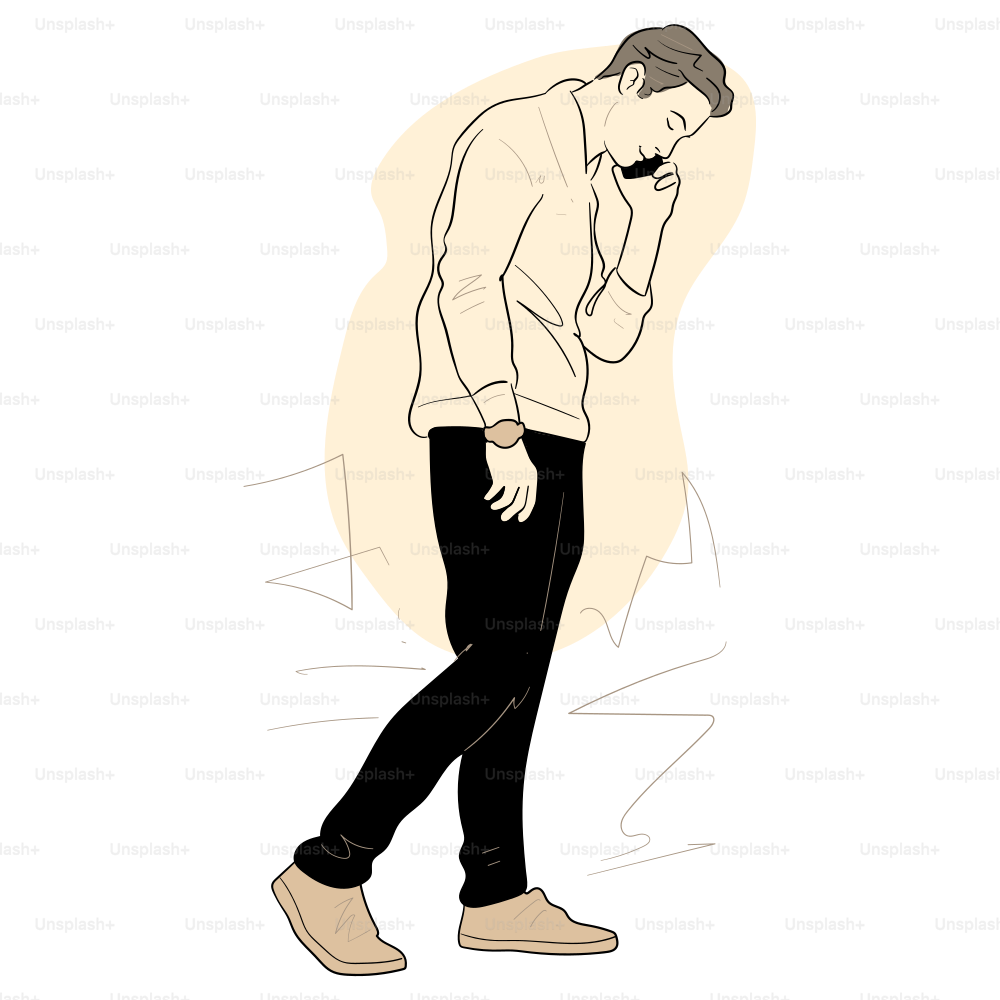 Man walking and talking on his phone.