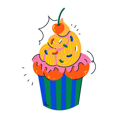 ¡Una magdalena deliciosa con guinda encima!