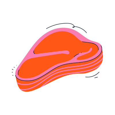 A delicious, animated steak.