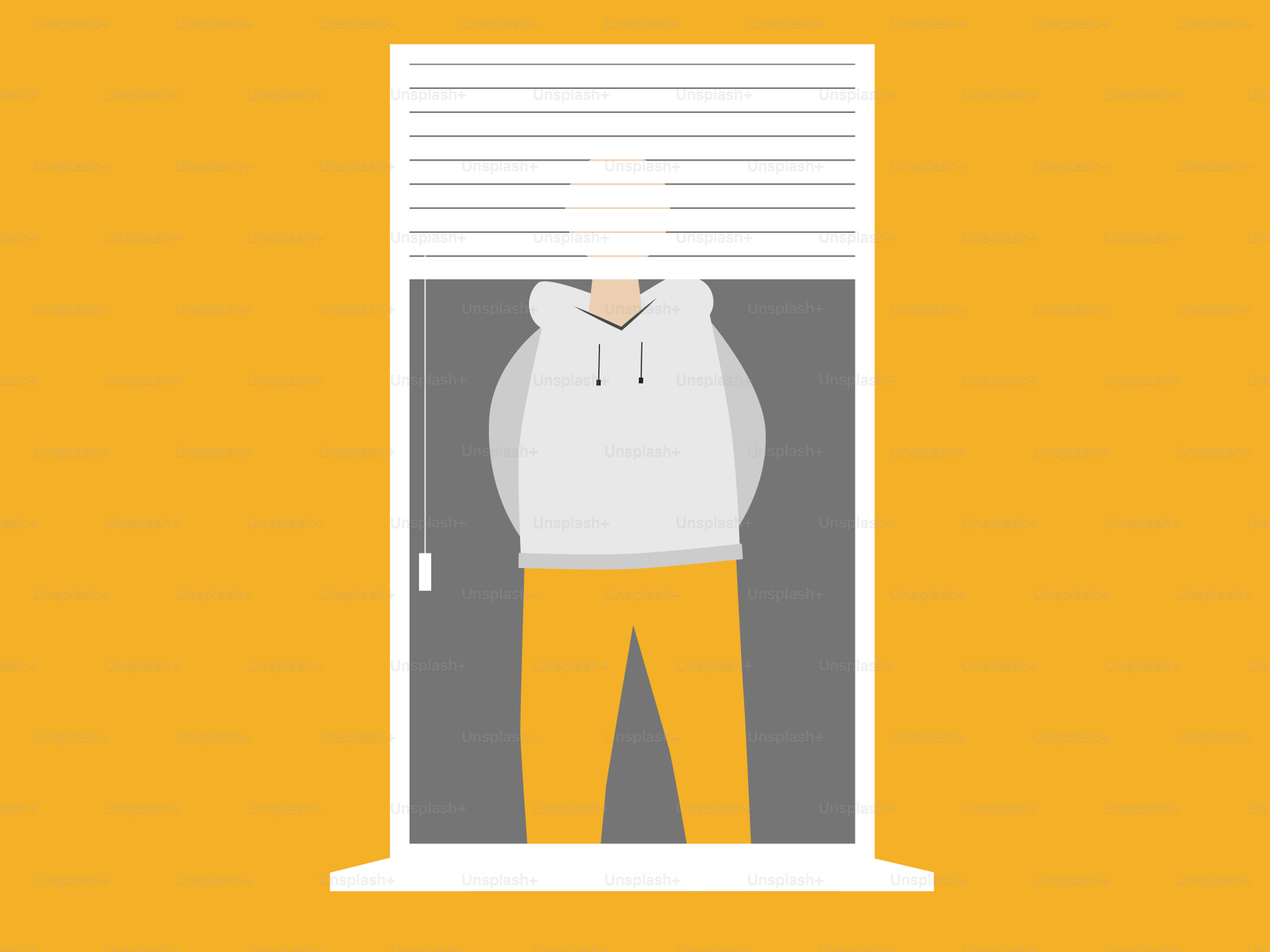 A person peeks out from a window.