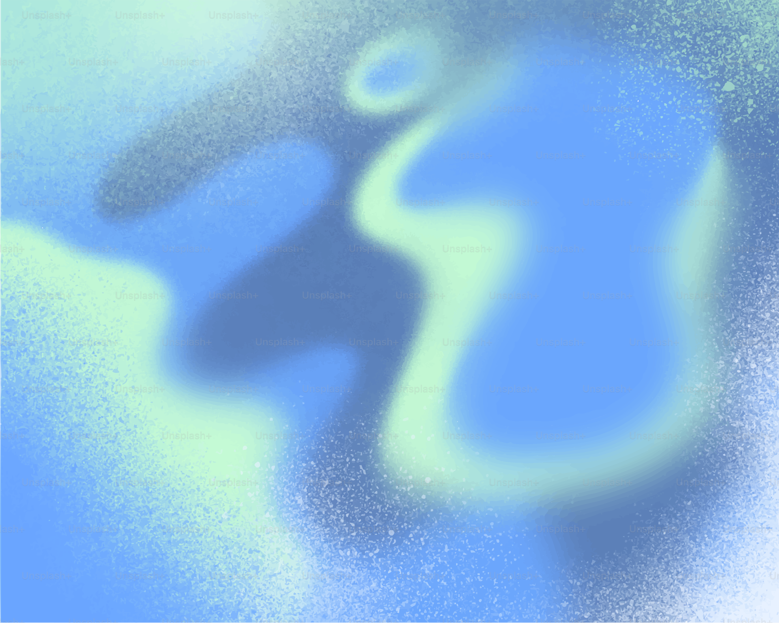 Abstract blue and green blurred shapes.