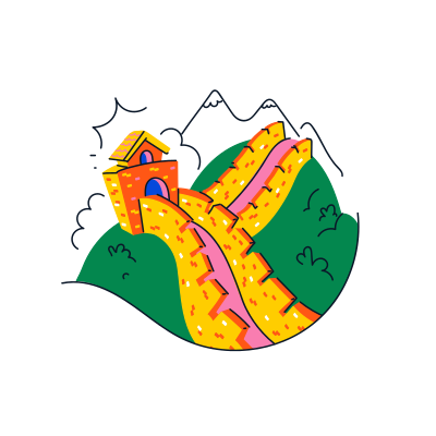 The great wall of china is a beautiful landmark.