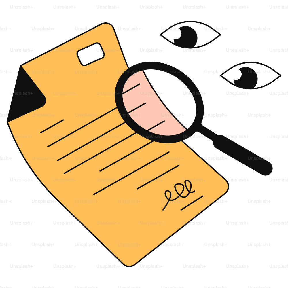 Document is being closely examined.