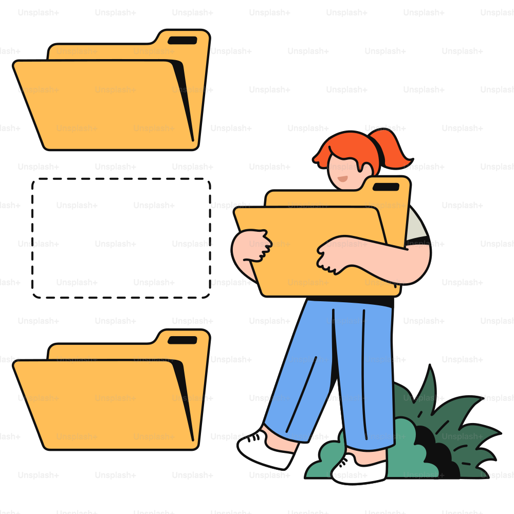 A person is carrying folders.