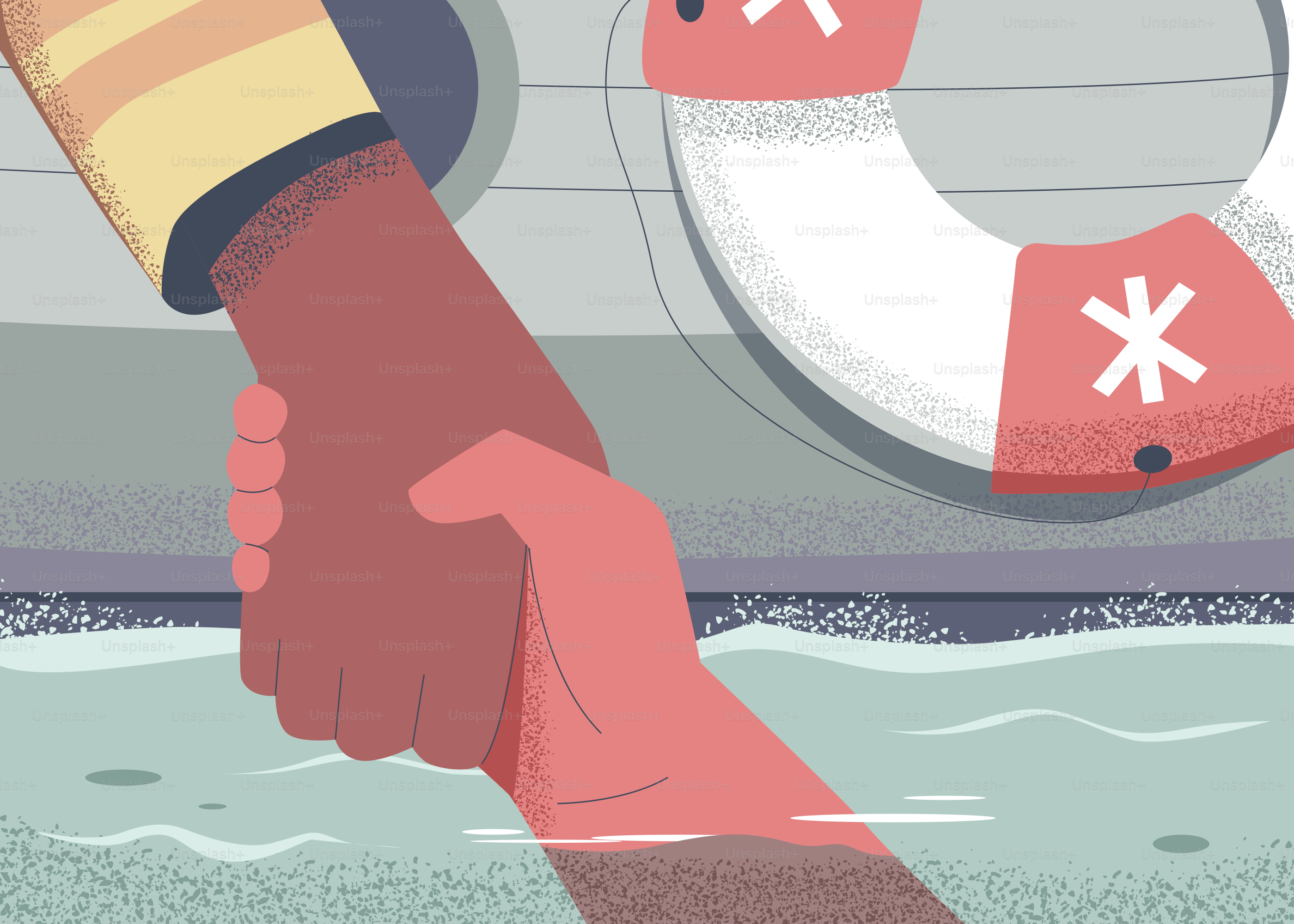 Someone is offering a helping hand to another.