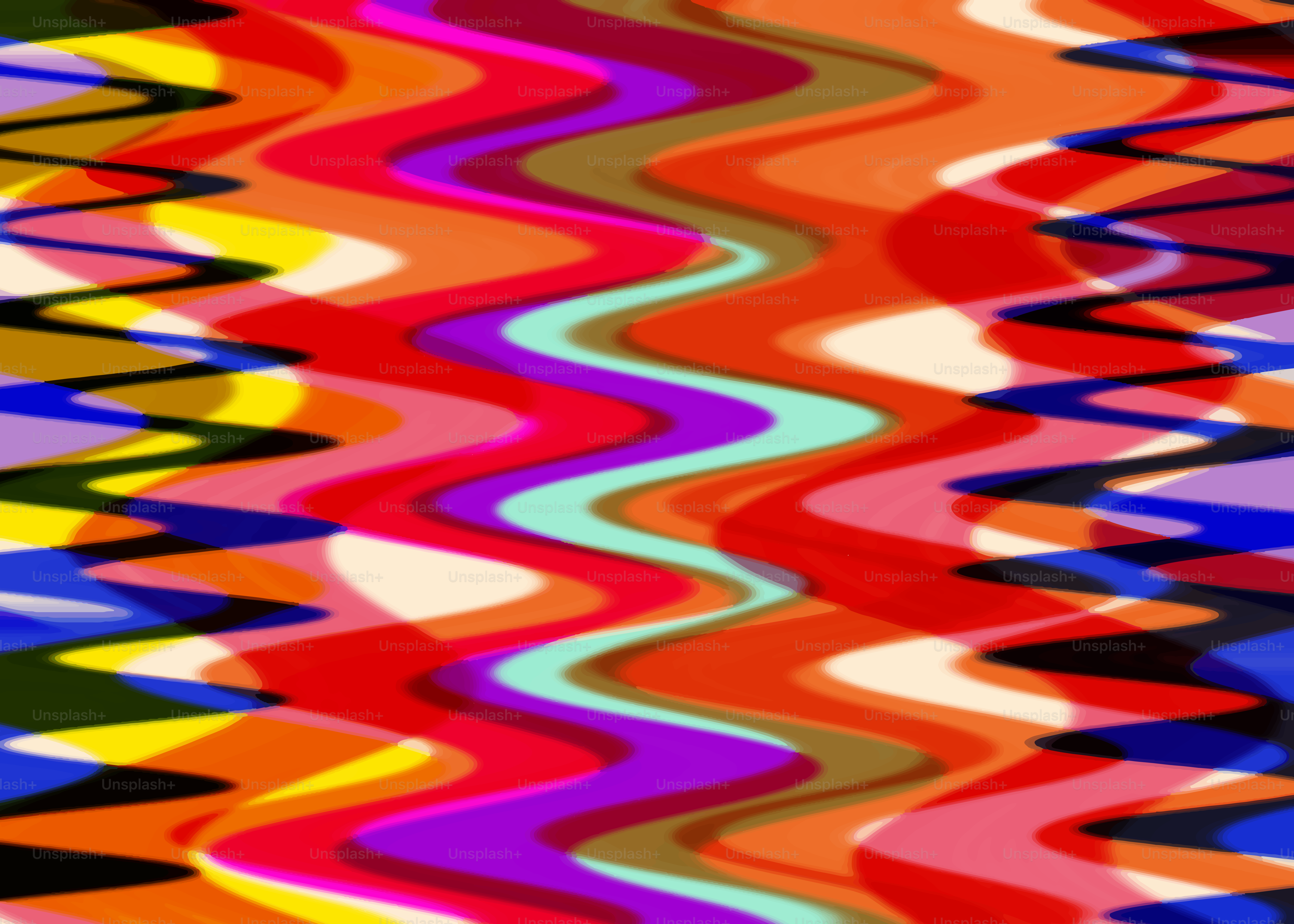 Colorful, wavy patterns create a vibrant and abstract design.