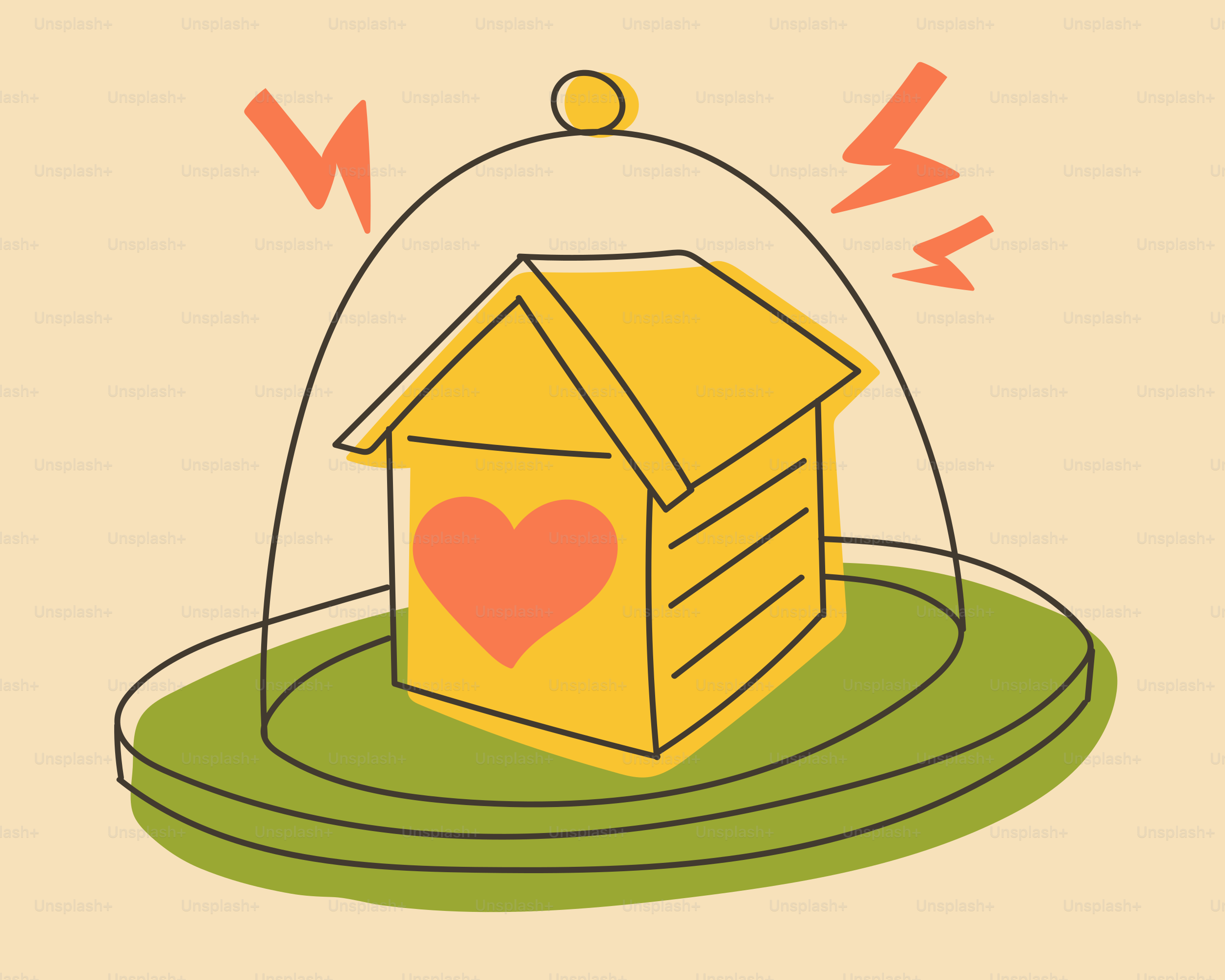 A house covered, protected, and secure.