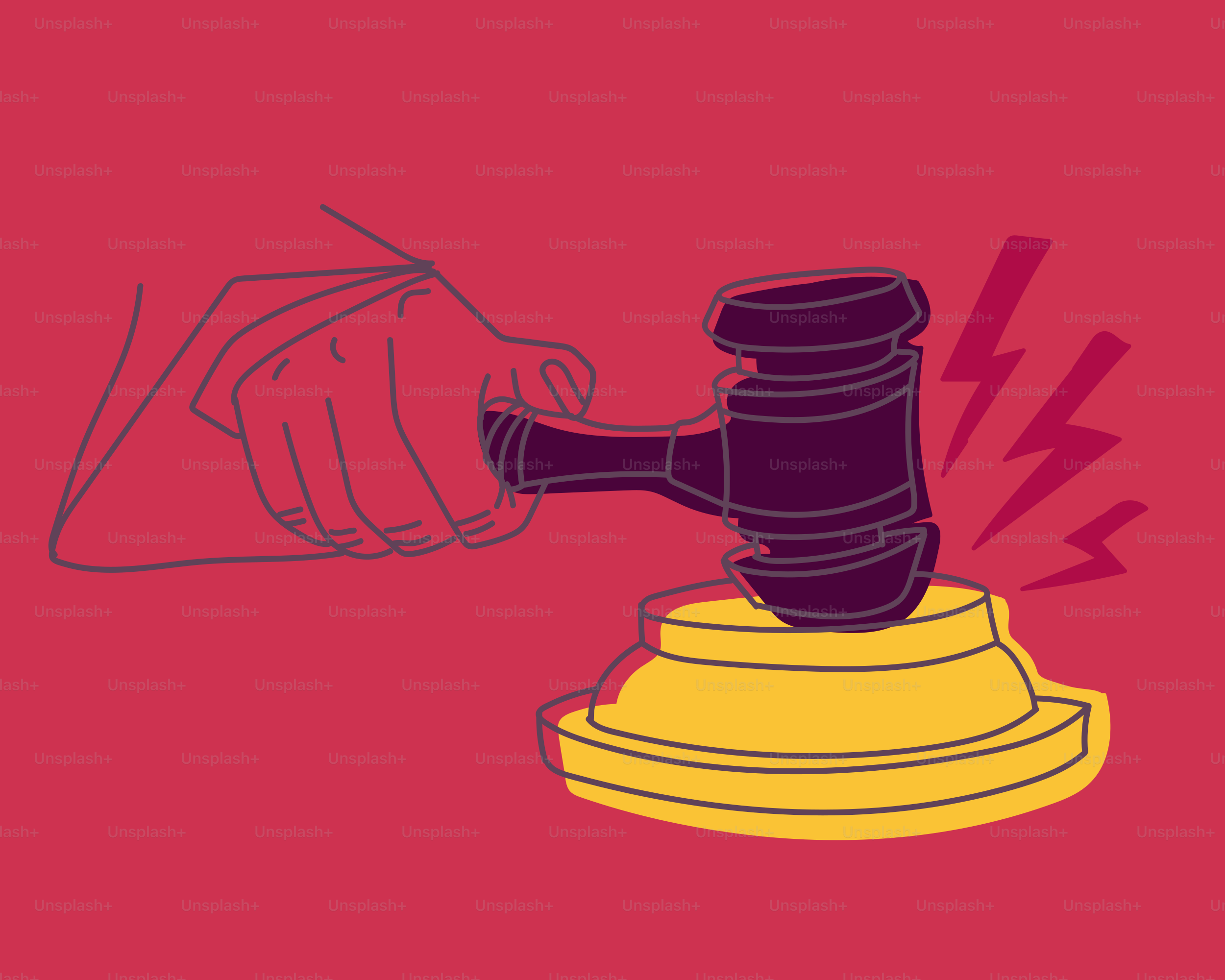 A judge is about to strike the gavel.