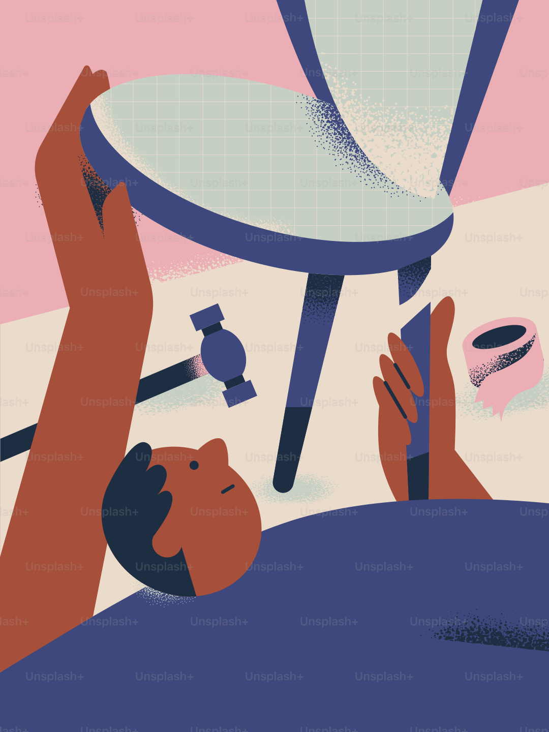 Someone is trying to fix a broken chair.