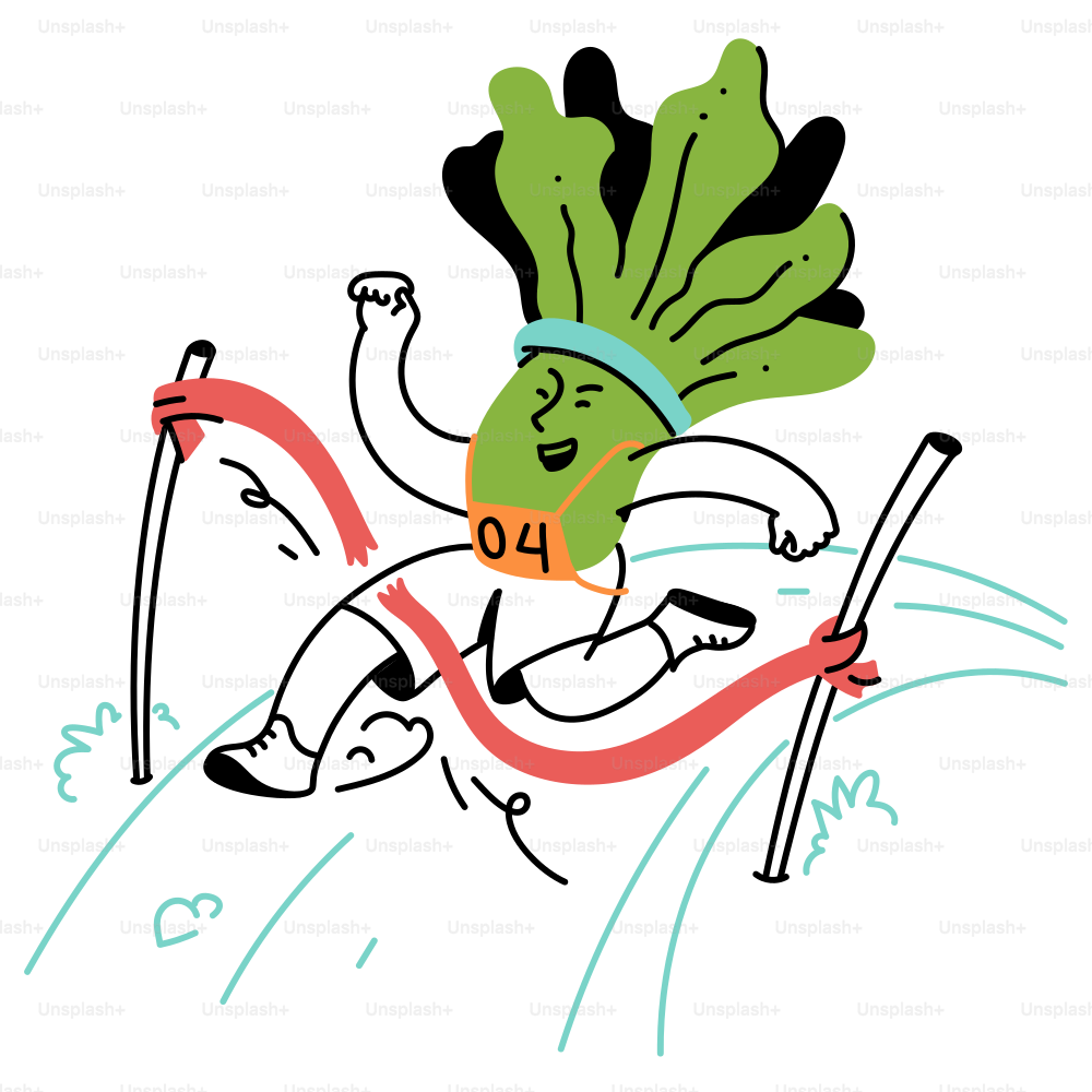 A lettuce runs a race and finishes!