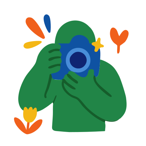 Someone is taking a picture with a camera.