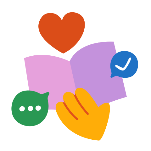 Loving and interacting with a book.