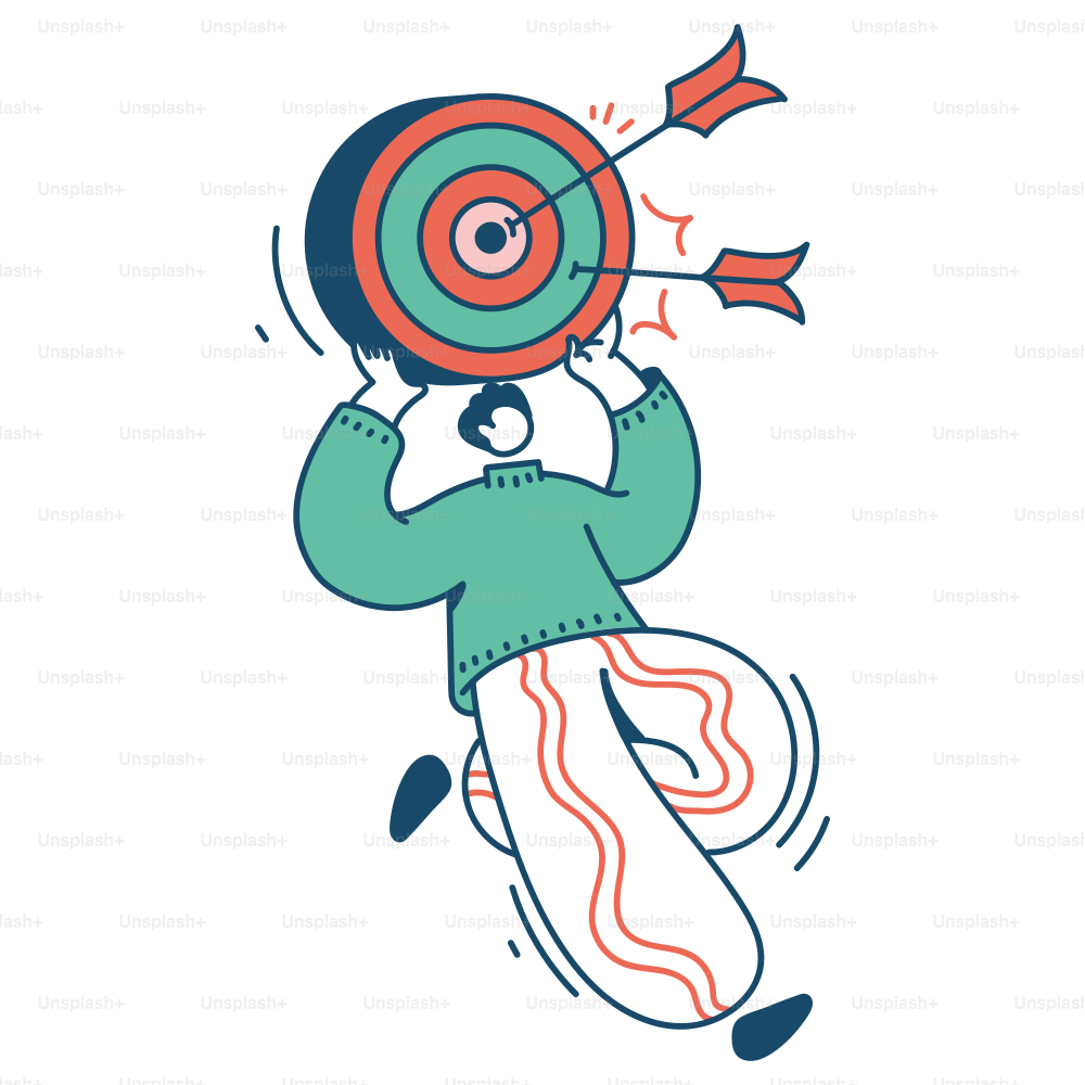 A pessoa segura um alvo com flechas.