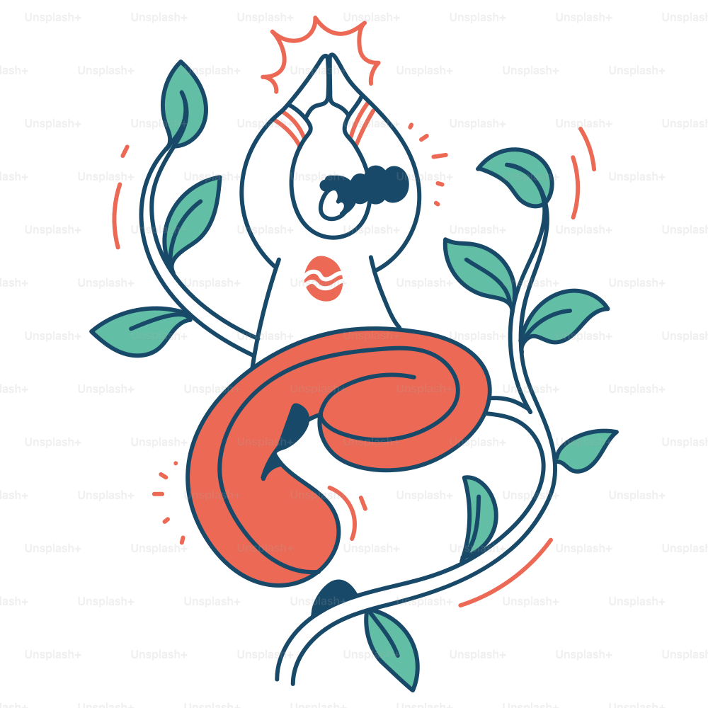 Person meditates, surrounded by growing plants.