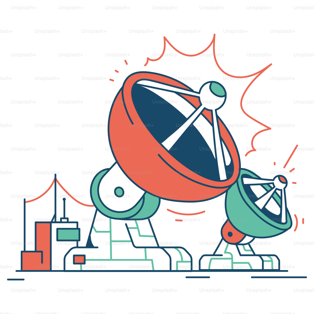 Las antenas parabólicas transmiten y reciben datos.