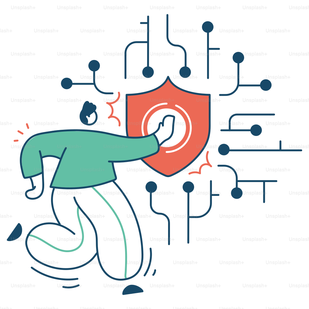 Protecting digital information with a security shield.