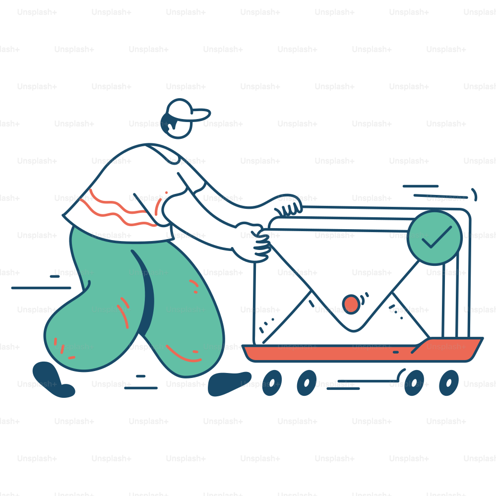 A messenger delivers a large, approved email.