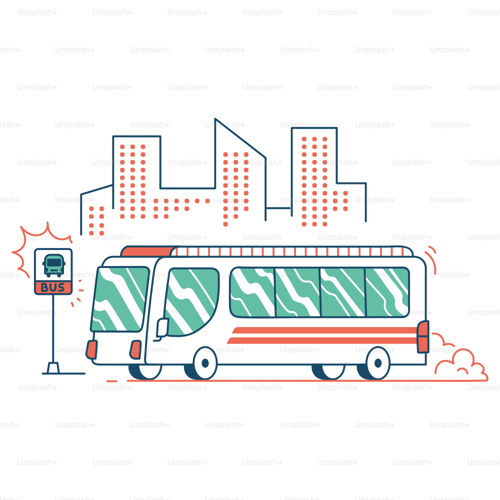 A bus is at a bus stop in a city.