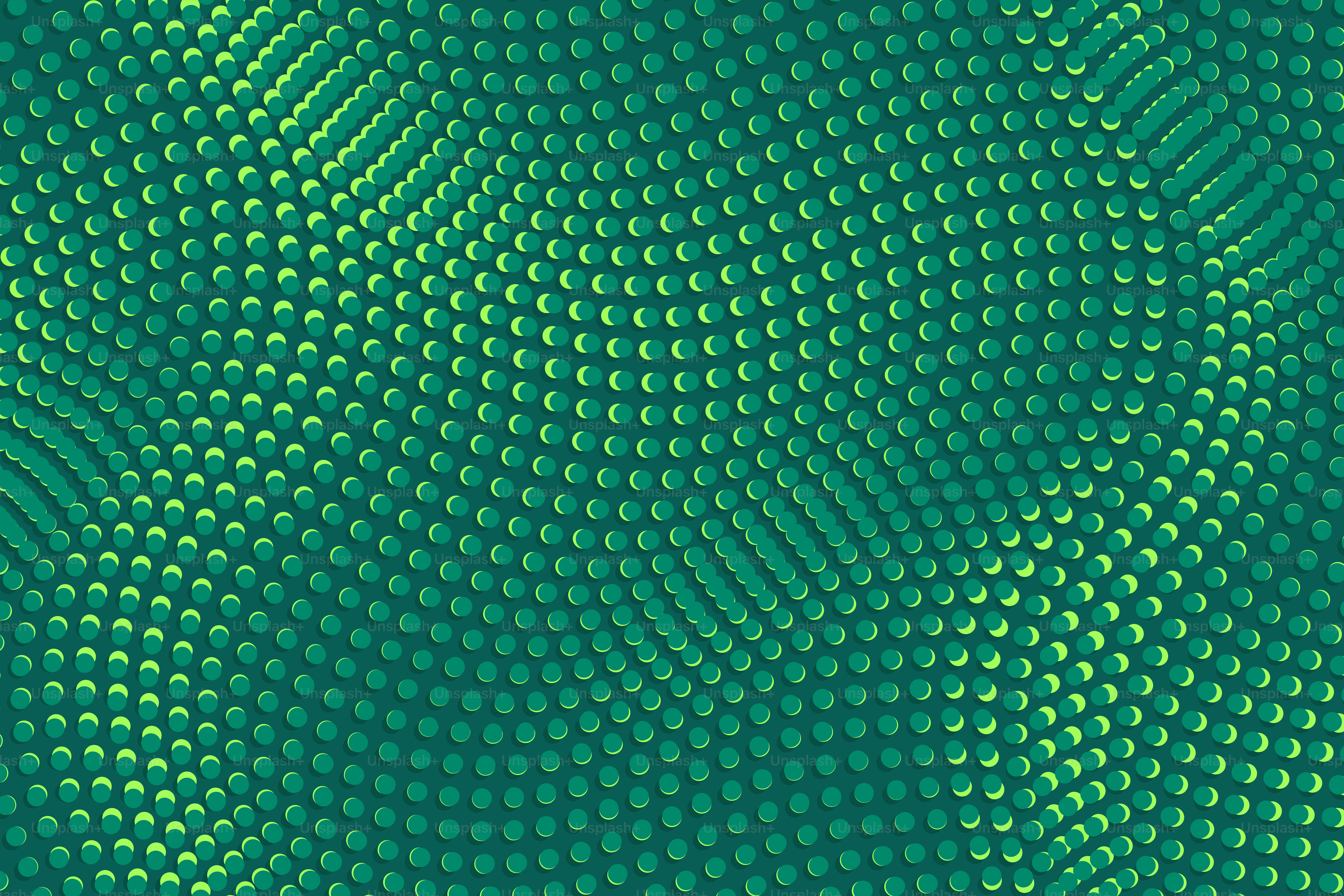 Ein grüner, blasiger Hintergrund aus kreisförmigen Formen.