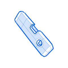 Here is a level tool depicted with lines.
