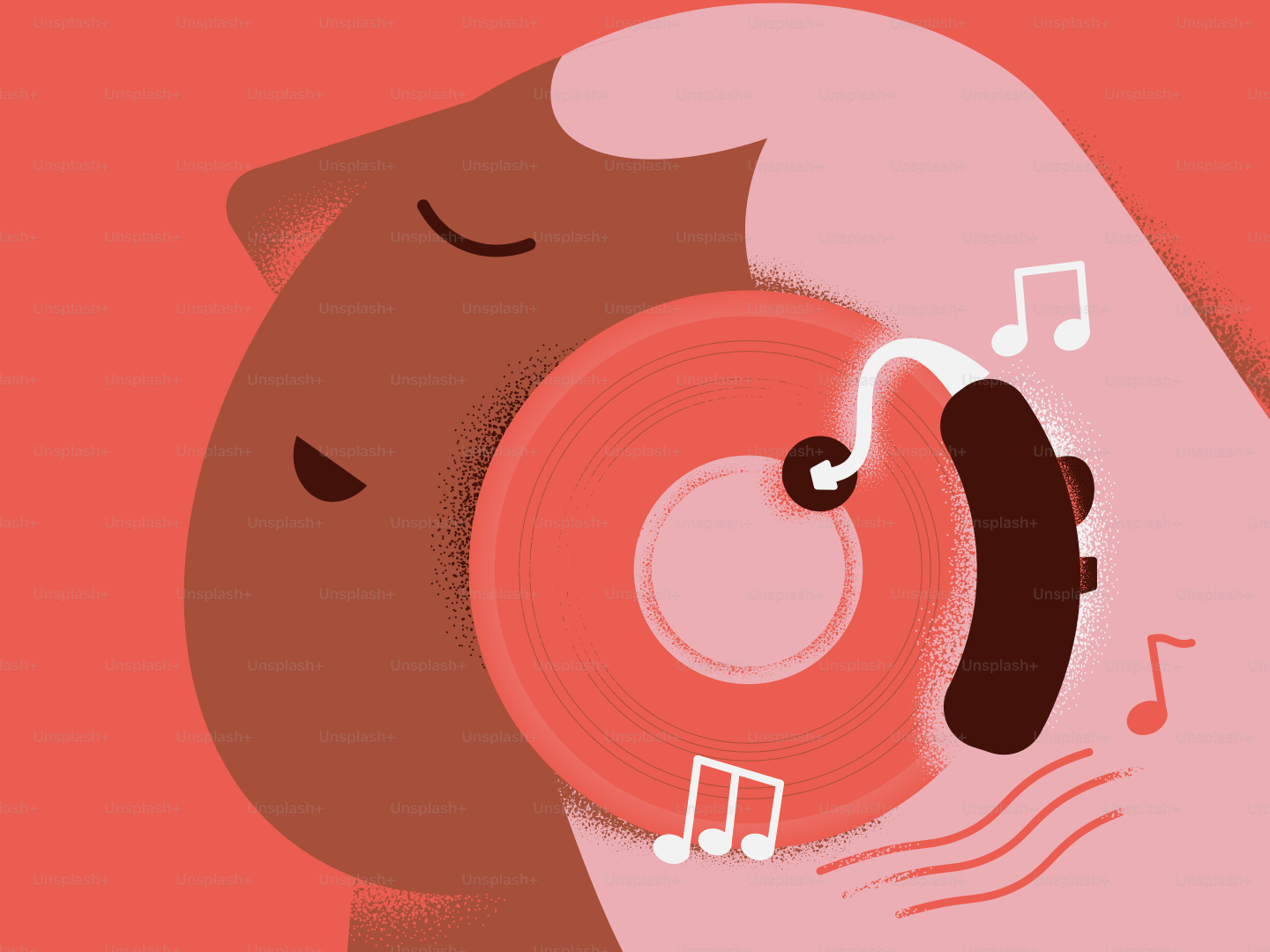 Una persona disfruta de la música de un tocadiscos.