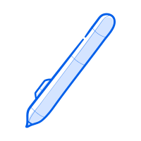 Here is a caption: a digital pen stylus icon.