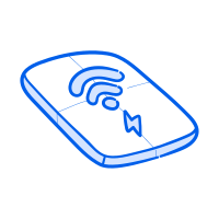 Connectivité Wi-Fi avec un boulon.