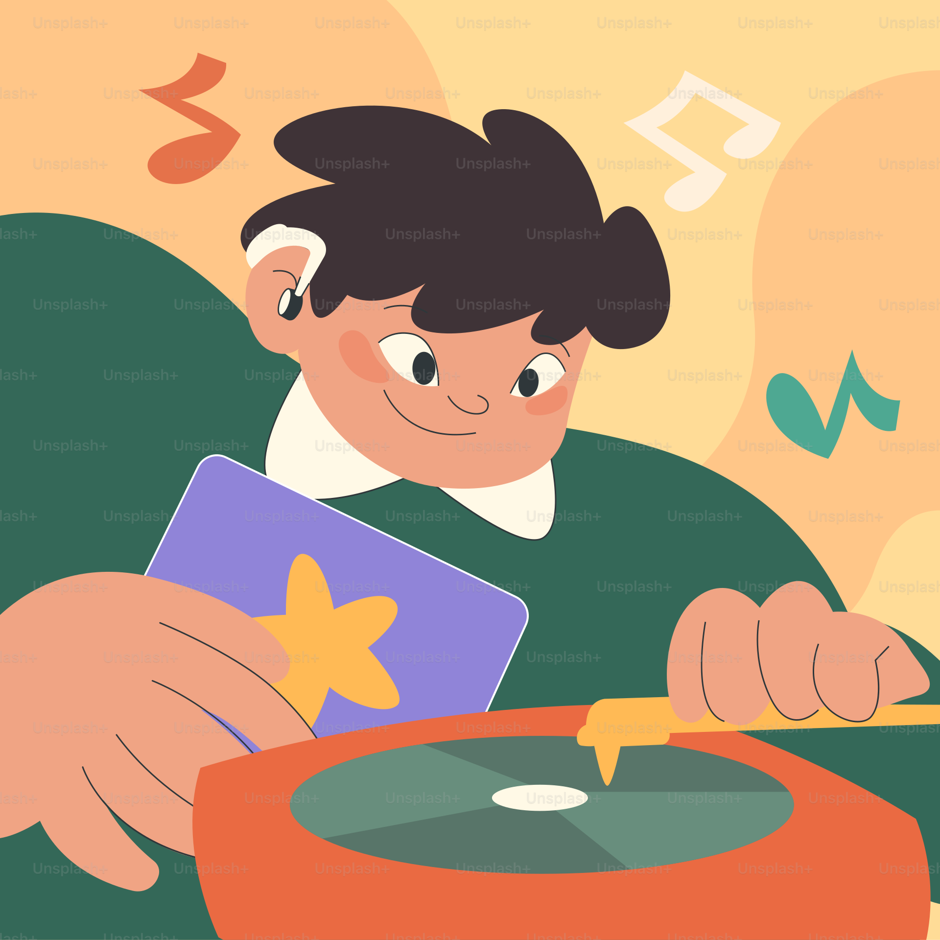 Una persona está reproduciendo música en un tocadiscos.