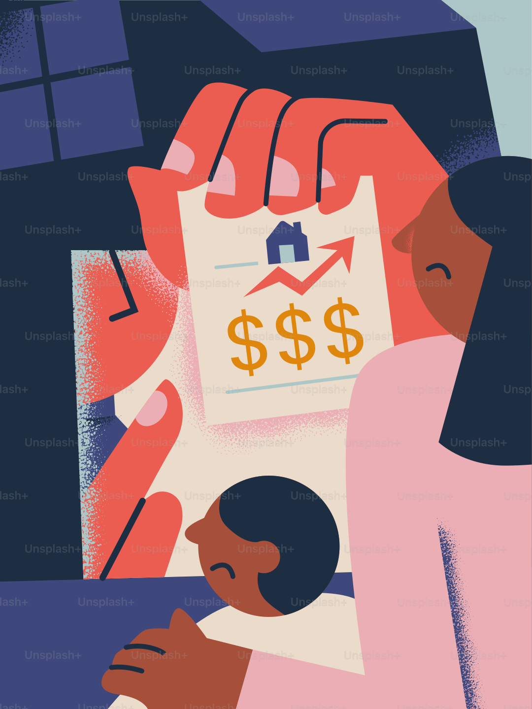 L'apprezzamento della casa mostra un aumento dei soldi.