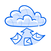 Cloud-Computing und E-Mail-Kommunikation werden angezeigt.