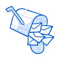 Mail is overflowing from a mailbox.