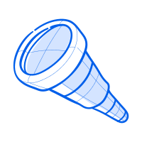 A cartoon telescope is shown.