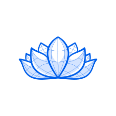 A blue lotus flower with lines on petals.