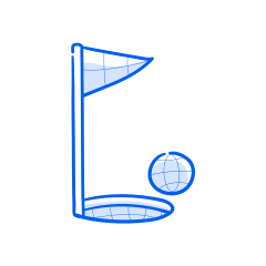 A golf ball is about to drop into the hole.