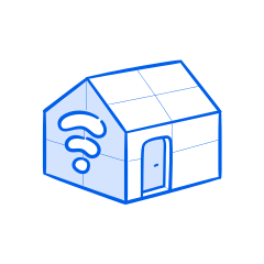 Wi-fi dentro de la casa proporciona internet.