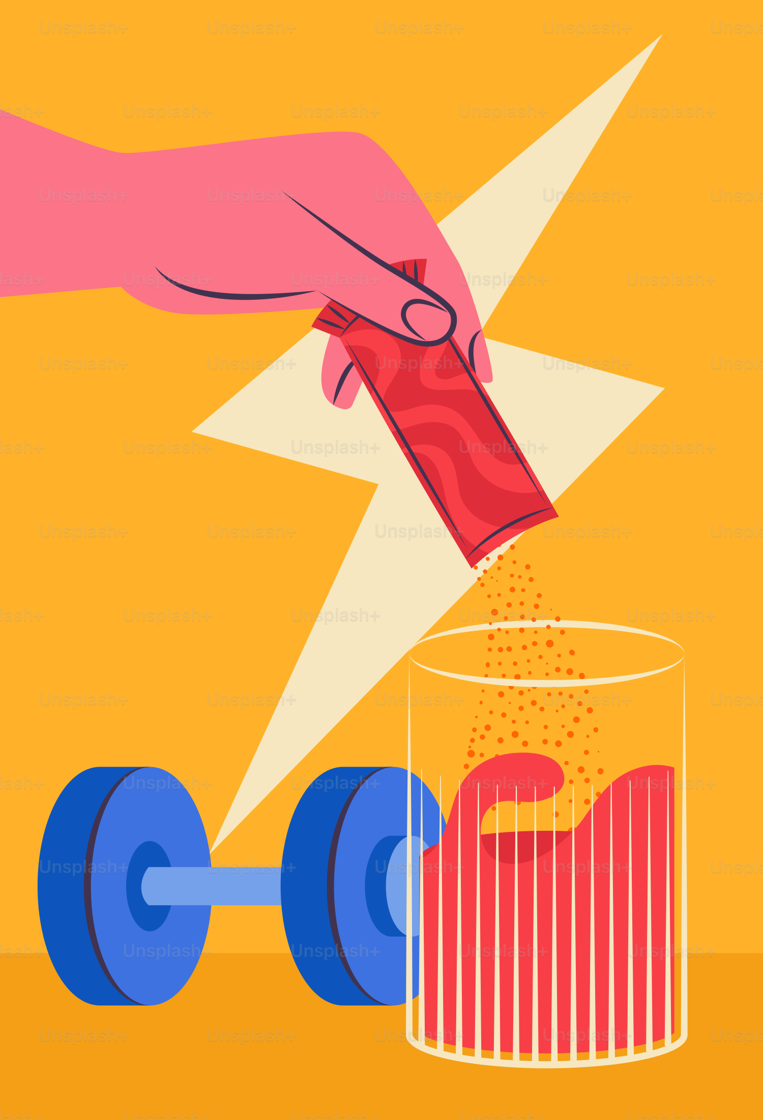 Energy supplement being poured into a glass.