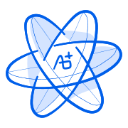 A blue atom shape contains the grade "a+".