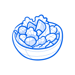 Hier ist eine Bildunterschrift: eine Schüssel mit frischem, farbenfrohem Salat.