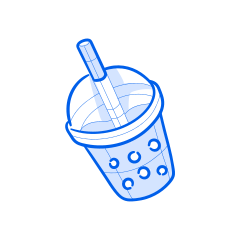 A cup of delicious bubble tea.