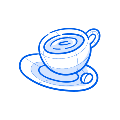 Here's a possible caption: a cup of coffee on a saucer.