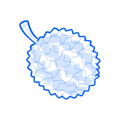 An illustration of a lychee fruit.