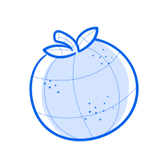 A globe with a fruit-like top.